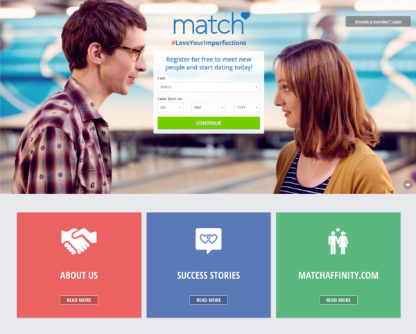 Show match com clone service