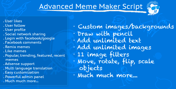 Show advanced meme generator script