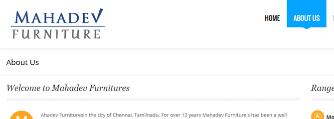 Show mahadev furniture