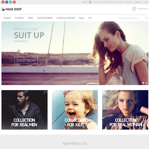 Show magento multipurpose responsive theme