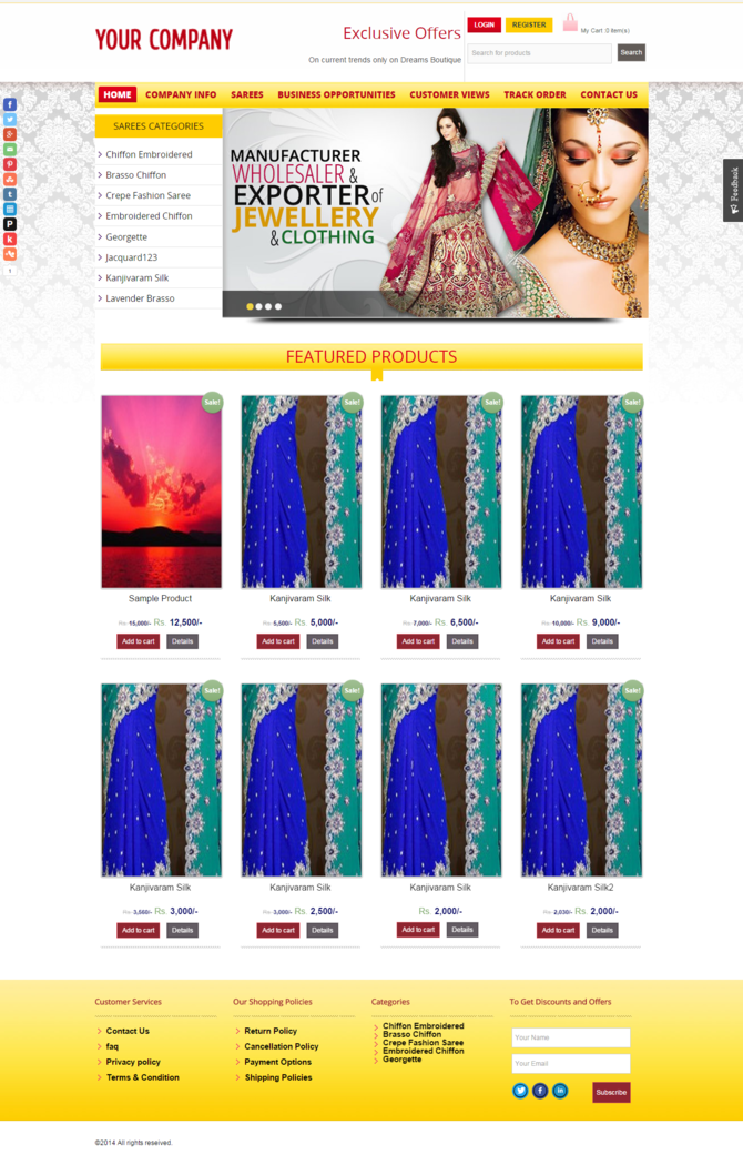 Show saree shop script
