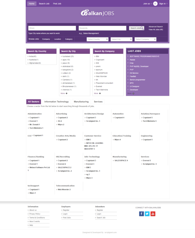 Show job board software script