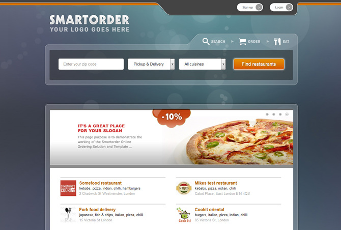 Show smartorder multi   food ordering system