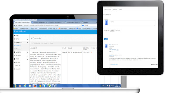 Show php comment script