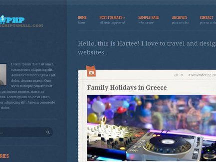 Show blog wordpress theme