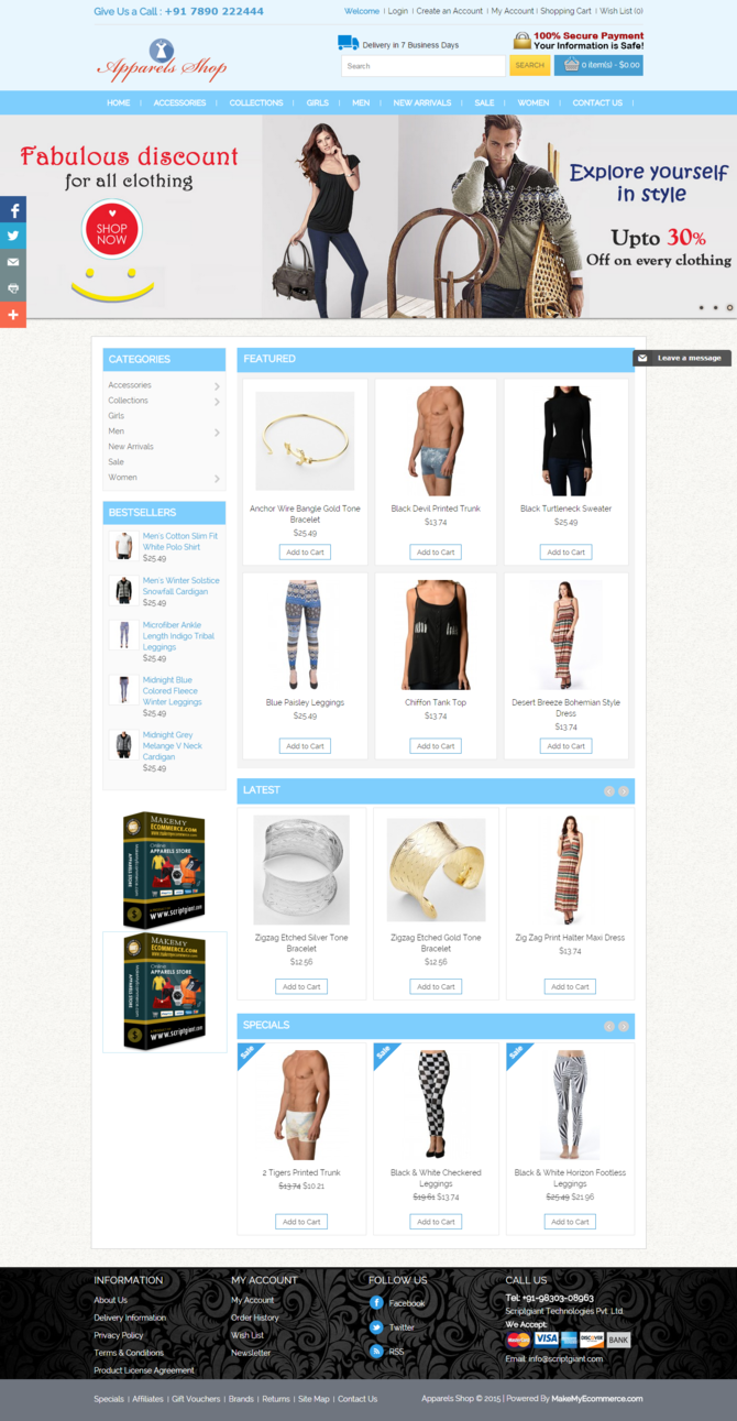 Show apparels shop