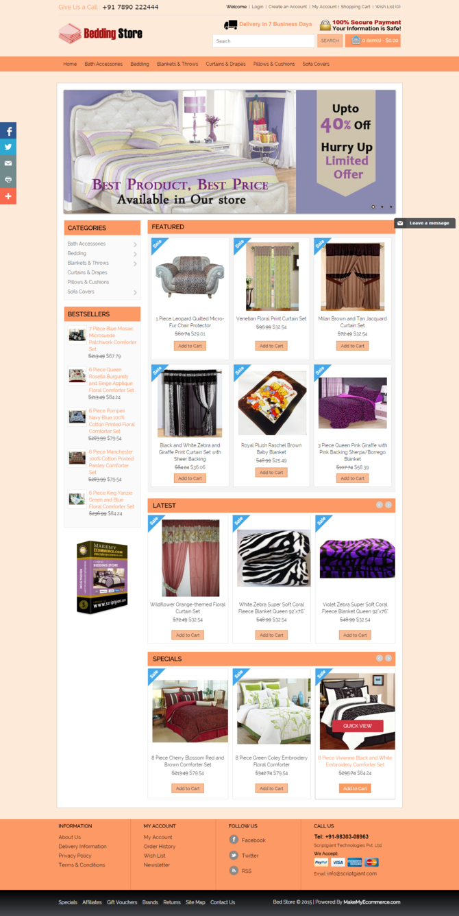 Show bedding store