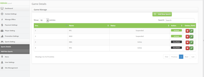 Show daily fantasy sports script