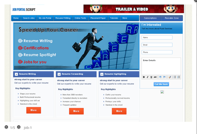 Show naukri clone script