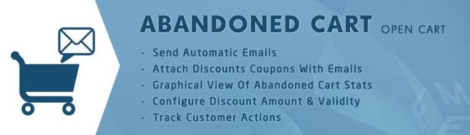 Show opencart abandoned cart recover module