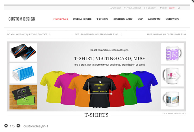 Show custom design script