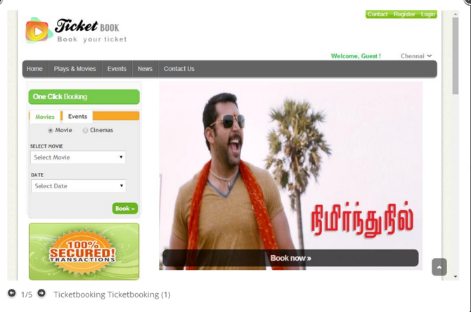 Show online cinema and event booking script