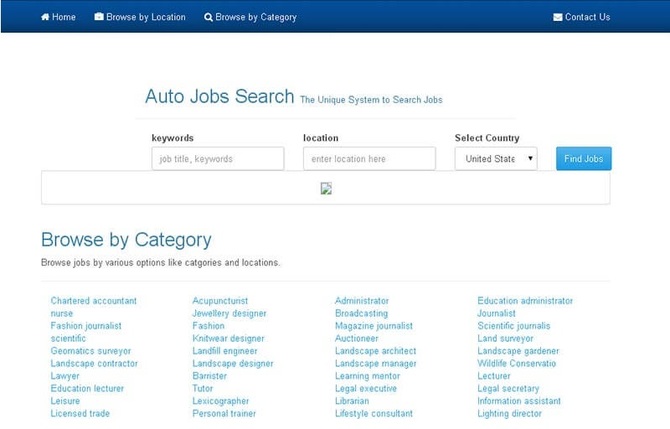 Show job search engine script