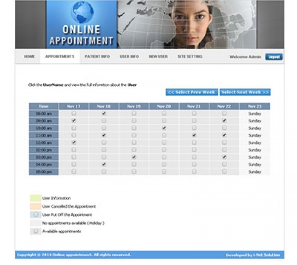 Show php appointment booking script