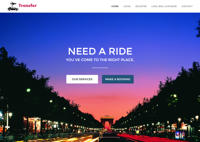 Show airport transfer portal responsive
