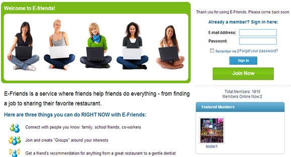 Show e friends   social networking software