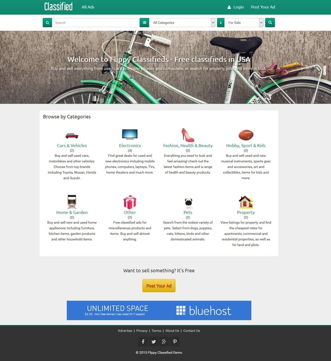Show flippy classified   free classified script