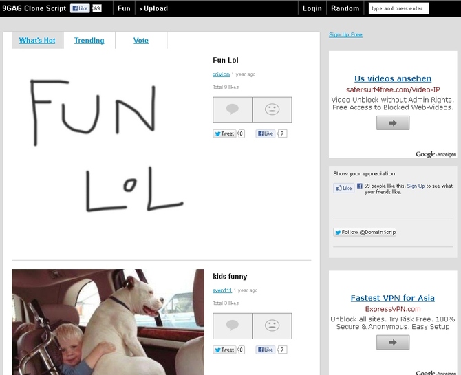 Show scripteen 9gag clone