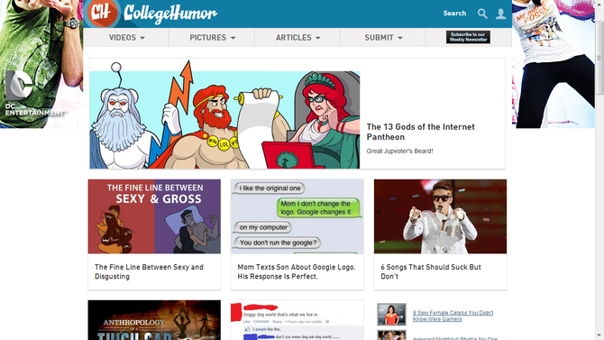 Show collegehumor clone theme