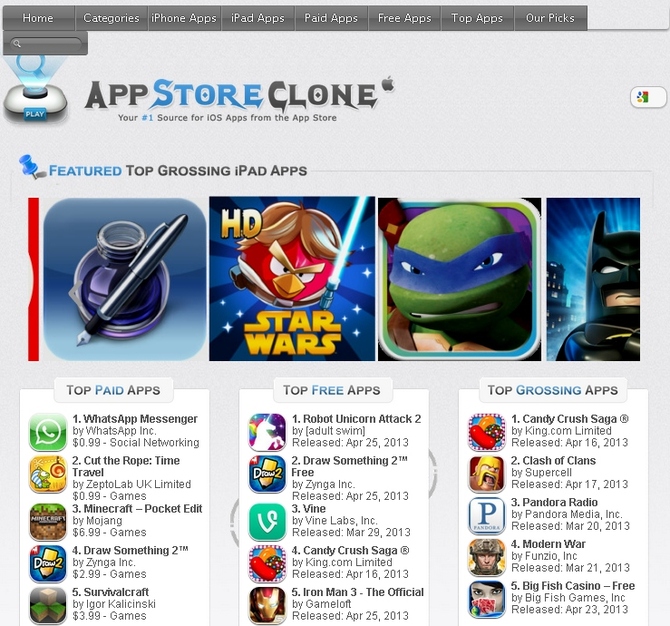 Show app store clone