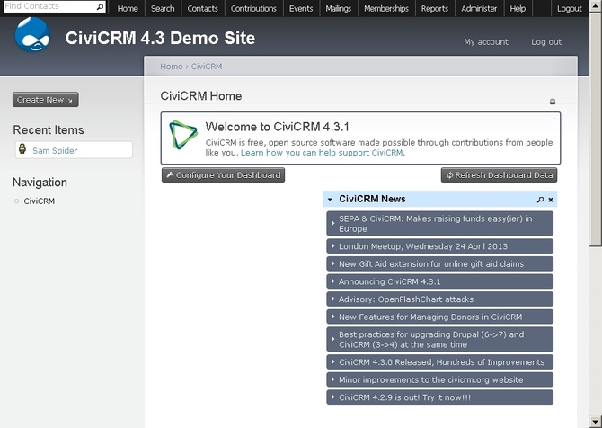 Show civicrm