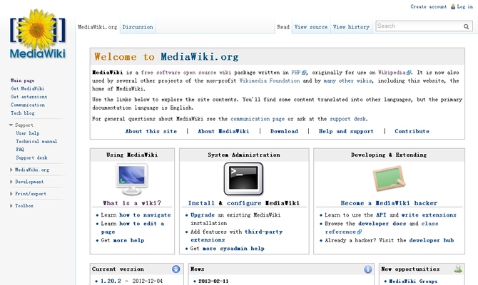 Show mediawiki