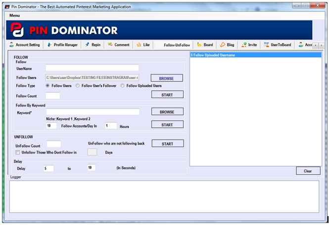 Show pindominator clone