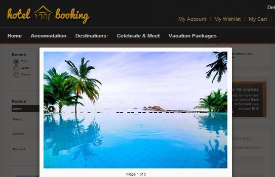 Show online hotel booking software