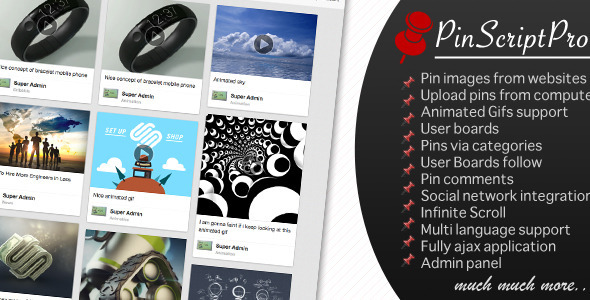 Show pinscriptpro   create your own pinterest website