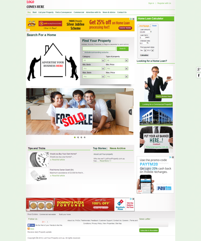 Show real estate website clone