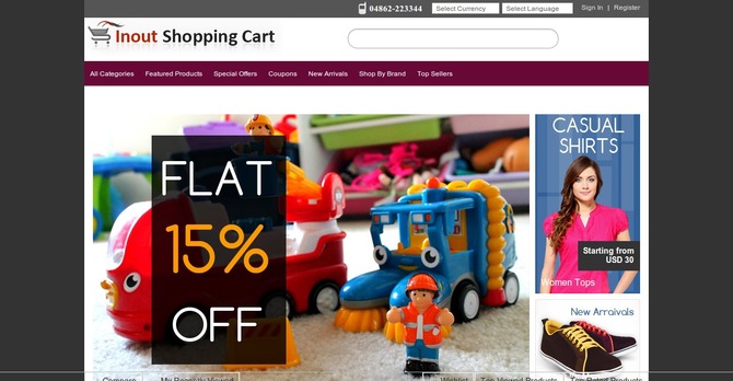 Show inout shopping cart   multi vendor edition %3a usd 749