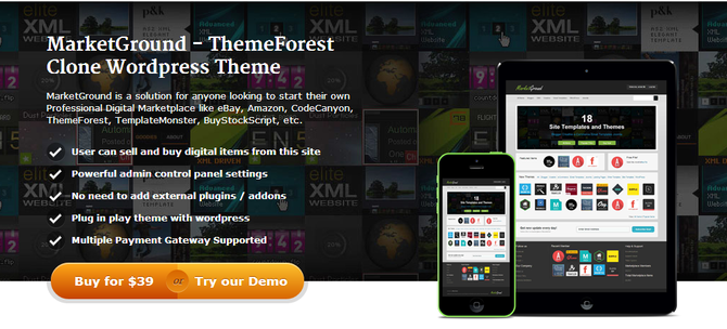 Show themeforest clone wordpress theme nulled