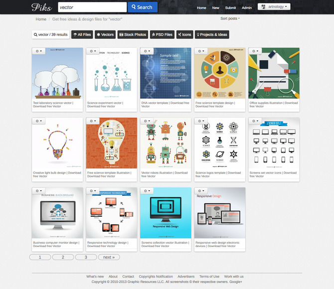 Show piks us   opensource to share and download graphic files