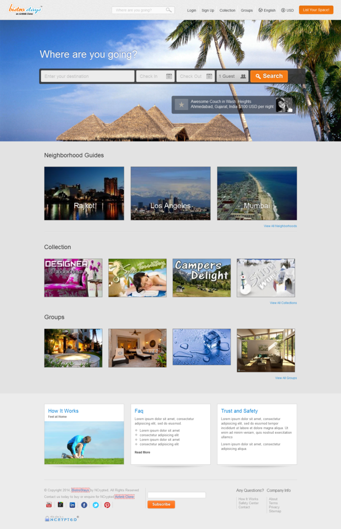 Show vacation rental script