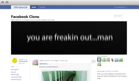 Show facebook wordpress clone theme